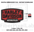 Classic Motorcycle Badge Embroidery Design
