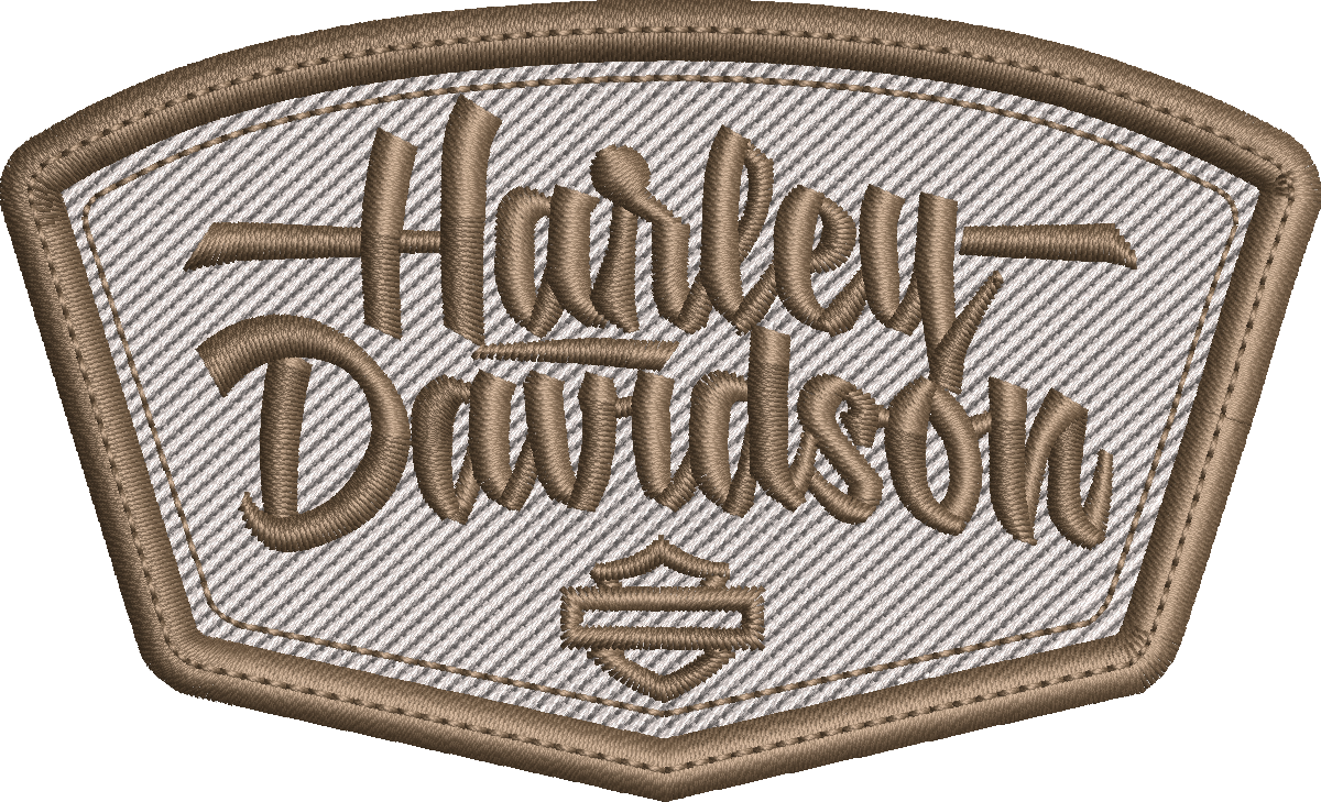 Vintage Motorcycle Badge Embroidery Design
