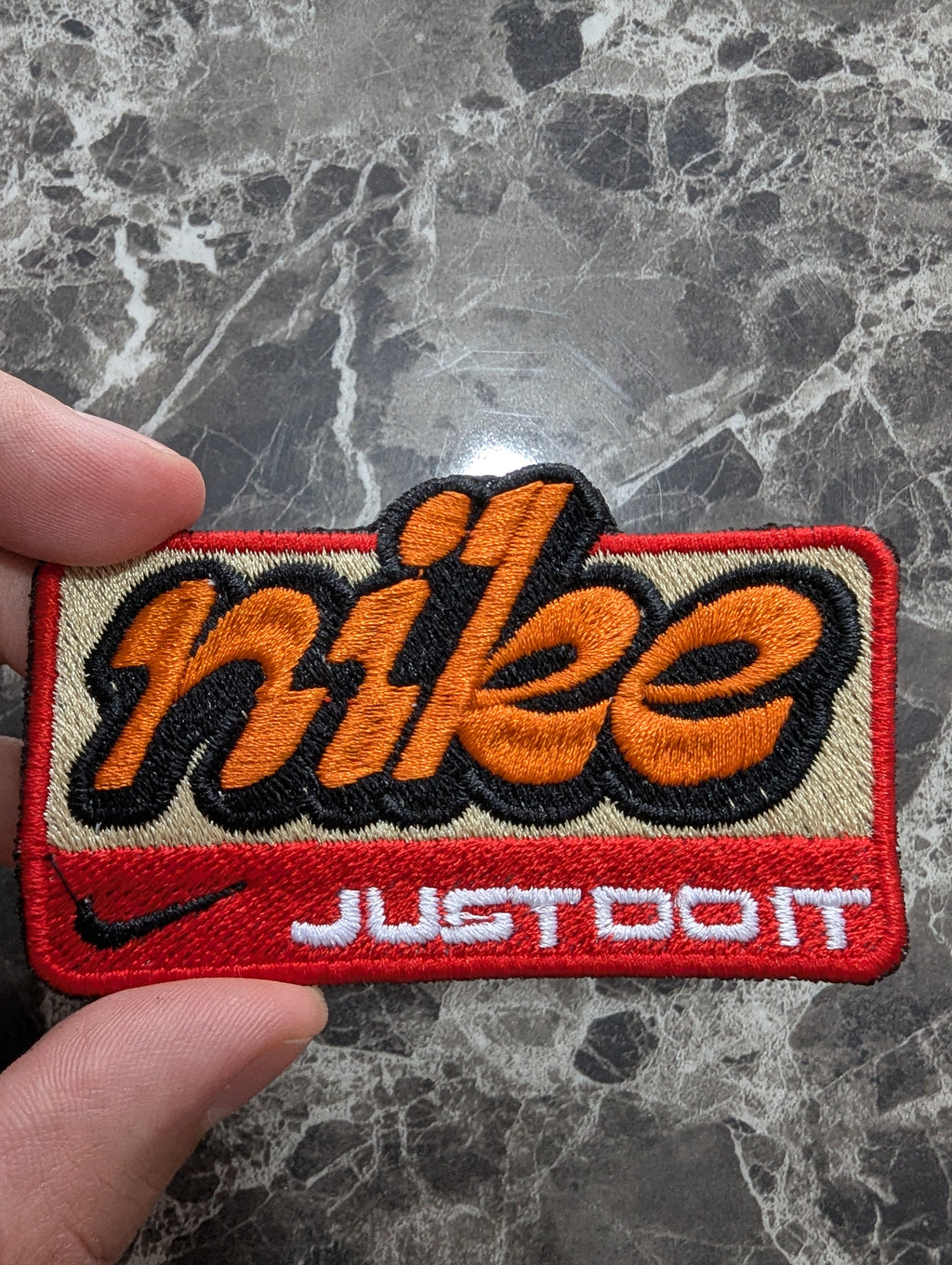 Retro Running Athletic Badge Machine Embroidery Design