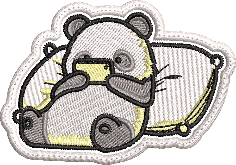 Cute Bear on Pillow Embroidery Design