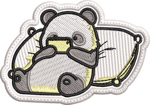 Cute Bear on Pillow Embroidery Design