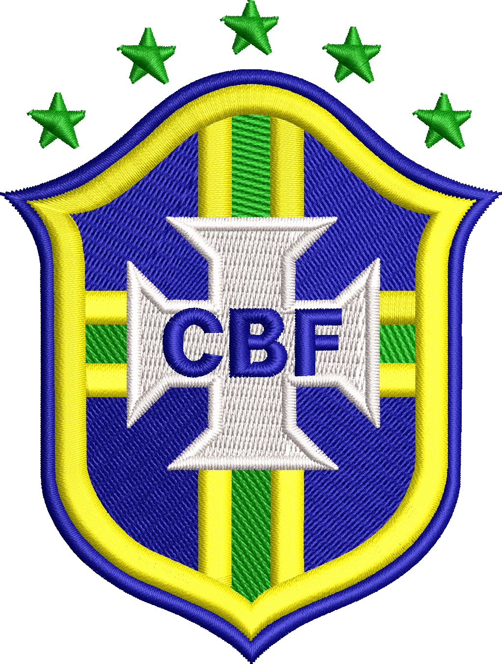 Brazil National Soccer Crest Embroidery Design