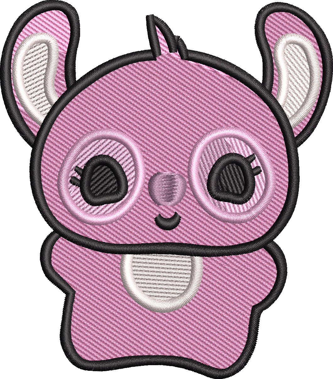 Cute Pink Alien Machine Embroidery Design