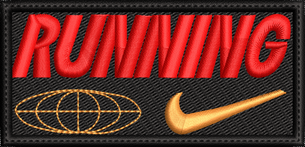 Running Sports Embroidery Design