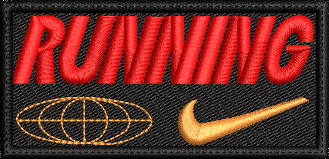 Running Sports Embroidery Design