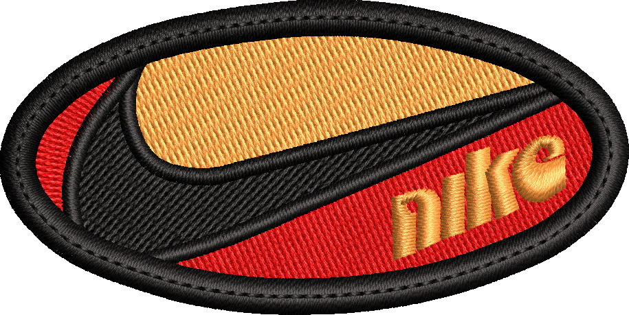 Retro Athletic Oval Embroidery Design