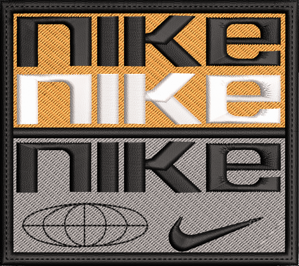 Retro Athletic Logo Embroidery Design