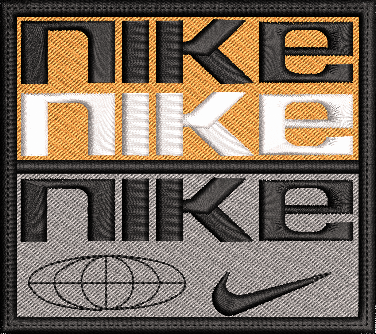 Retro Athletic Logo Embroidery Design