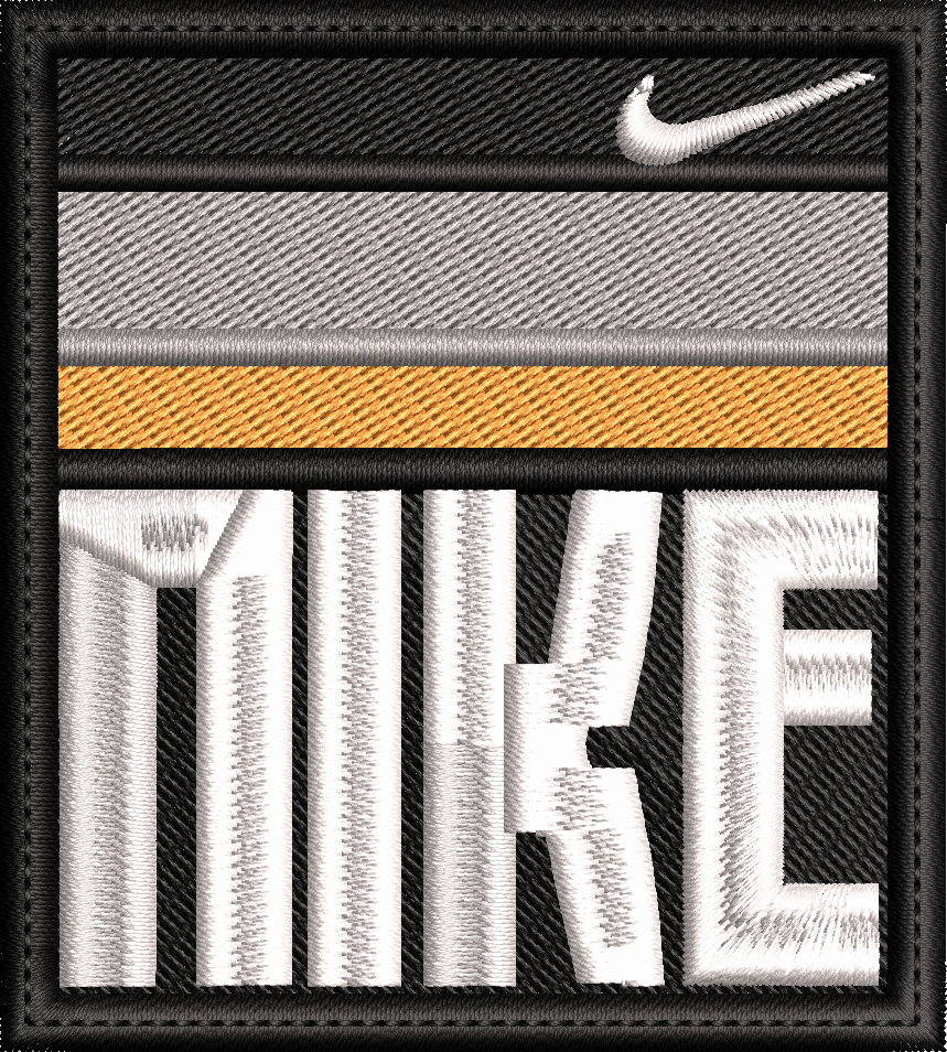 Retro Athletic Stripe Embroidery Design