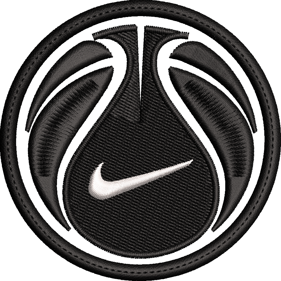 Black Basketball Machine Embroidery Design