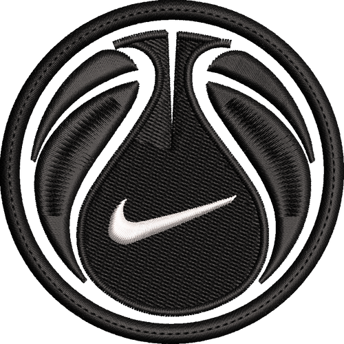Black Basketball Machine Embroidery Design