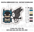 Masked Hero & Mischievous Bunny Embroidery Design