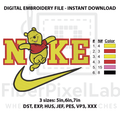 Golden Bear Athletic Lettering Embroidery Design