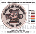 Scheduled Meltdown Stand Back Embroidery Design