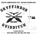 Wizard Broom Sports Emblem Embroidery Design