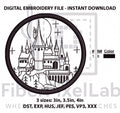 Dark Fairytale Castle Machine Embroidery Design