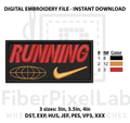 Running Sports Embroidery Design