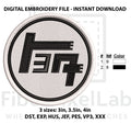 Retro Japanese Auto Badge Embroidery Design
