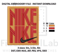 Retro Athletic Typography Embroidery Design