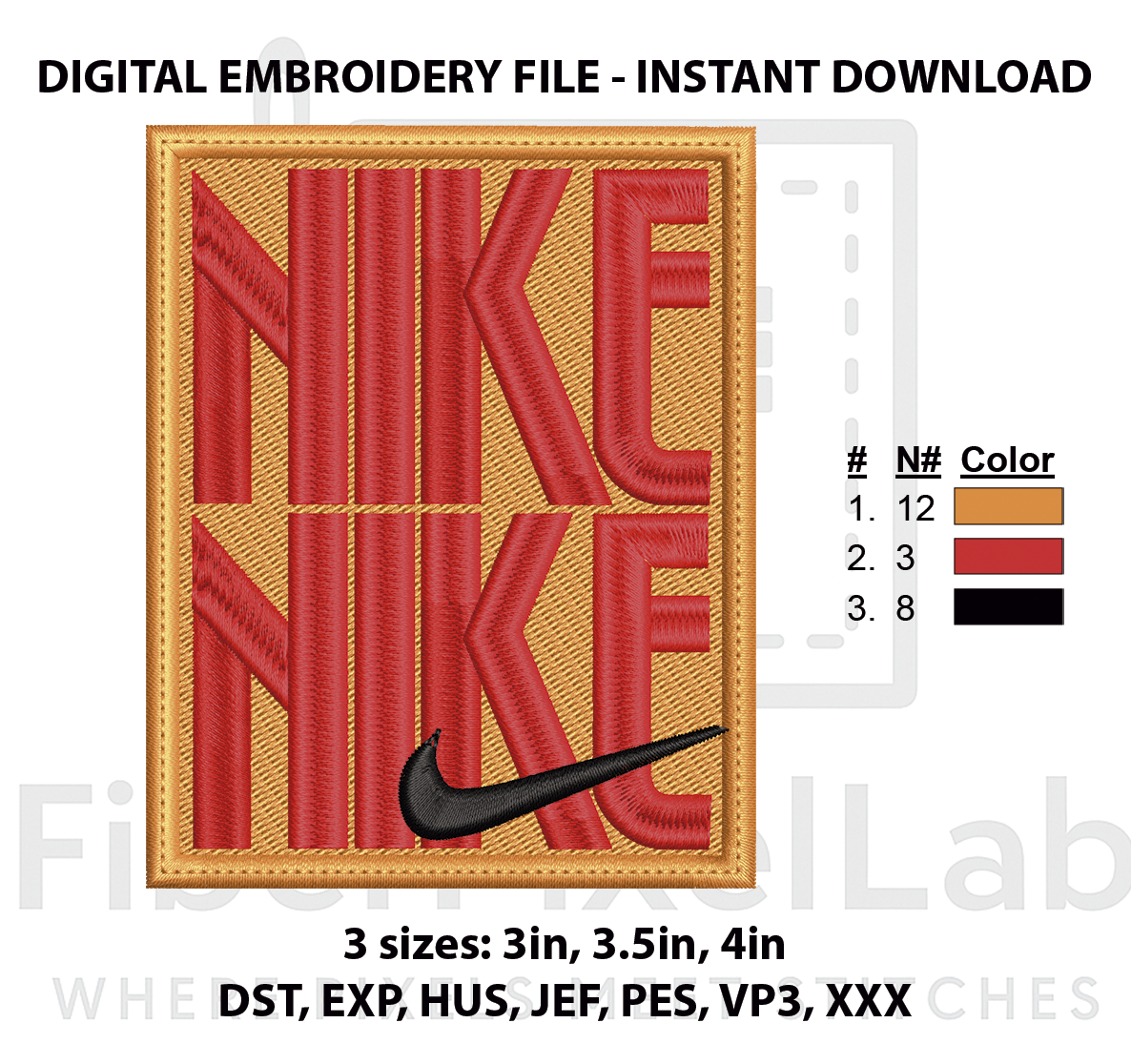 Retro Athletic Typography Embroidery Design