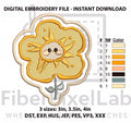 Cute Sun Flower Machine Embroidery Design