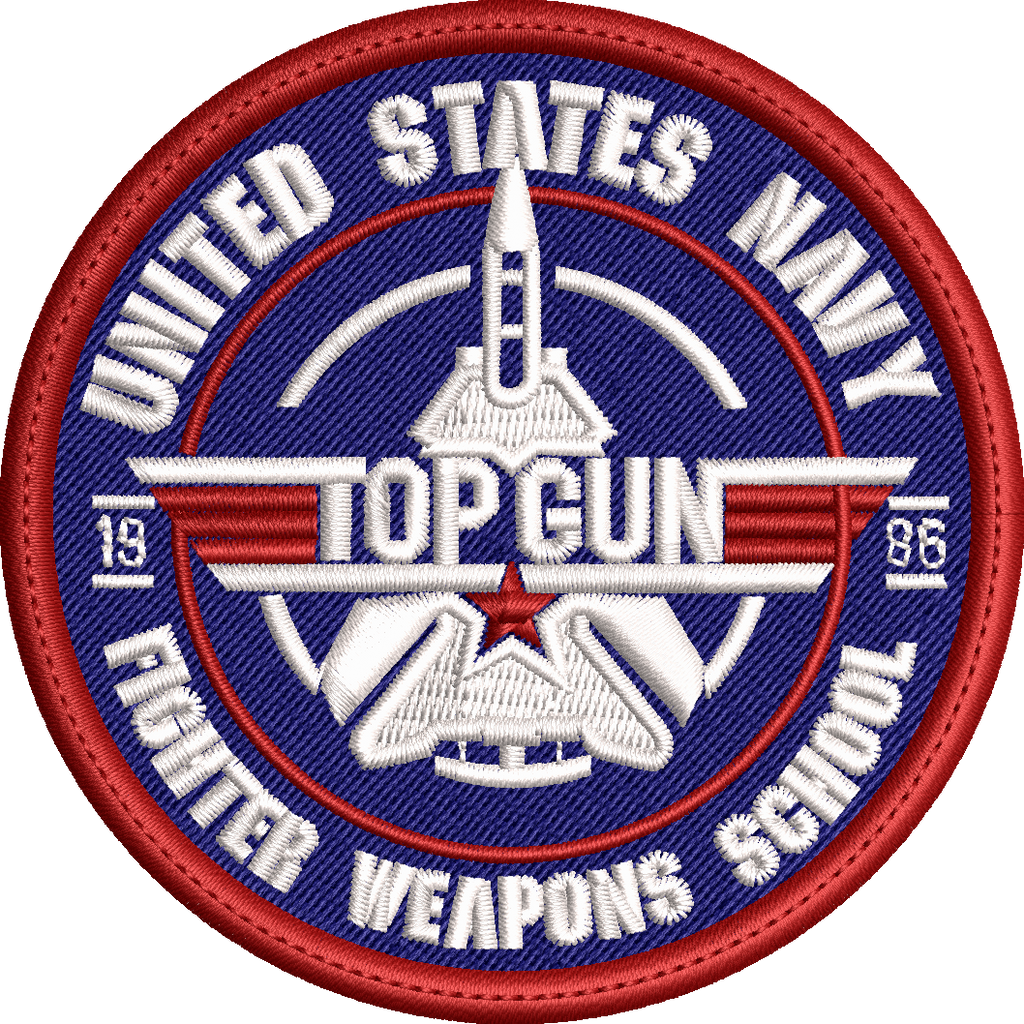 Fighter Jet Aviation Badge Embroidery Design