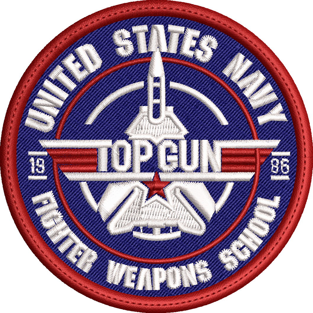 Fighter Jet Aviation Badge Embroidery Design