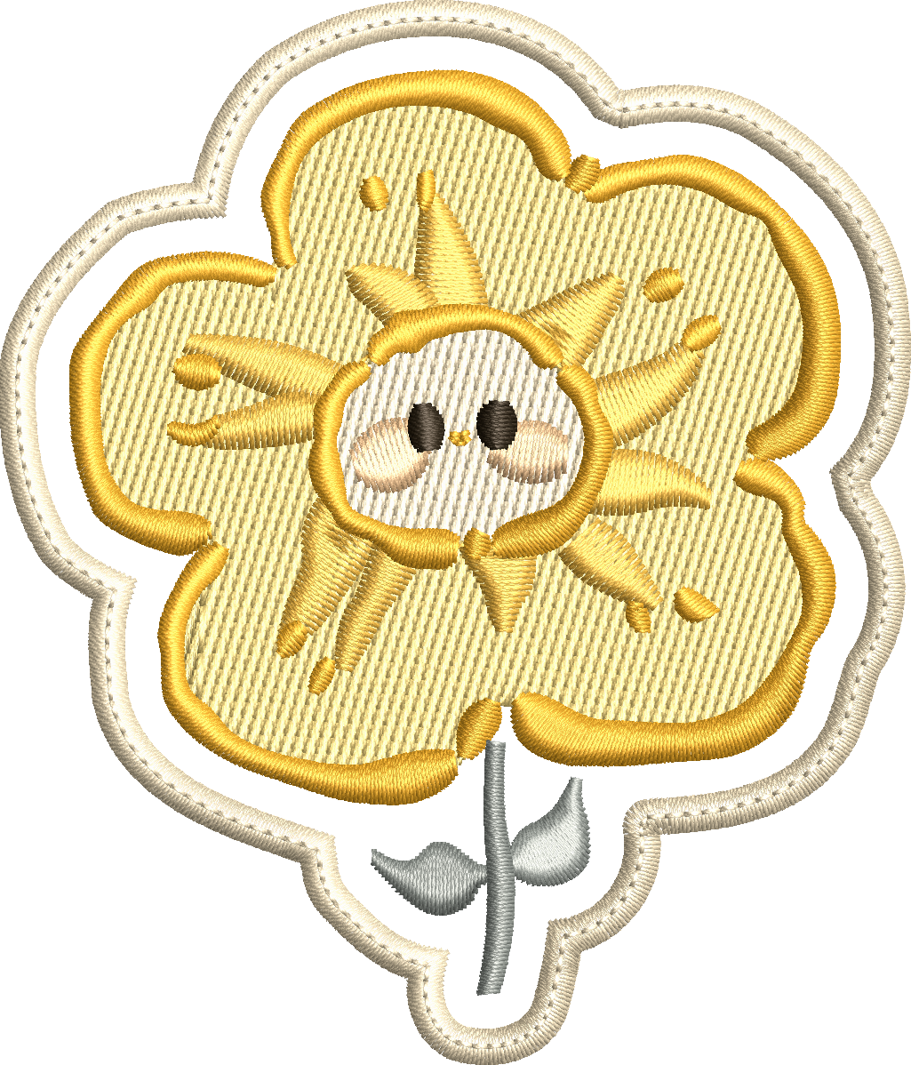 Cute Sun Flower Machine Embroidery Design